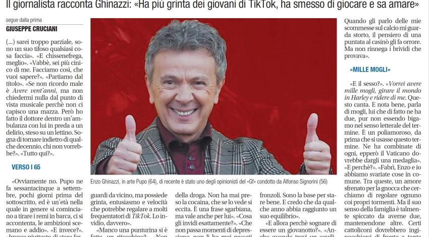 Articolo di Cruciani su Libero dell'8 agosto 2020