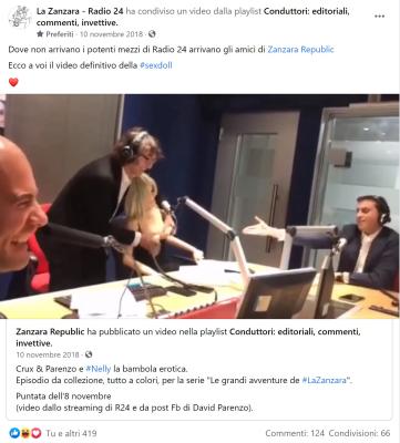 Bambola erotica Facebook