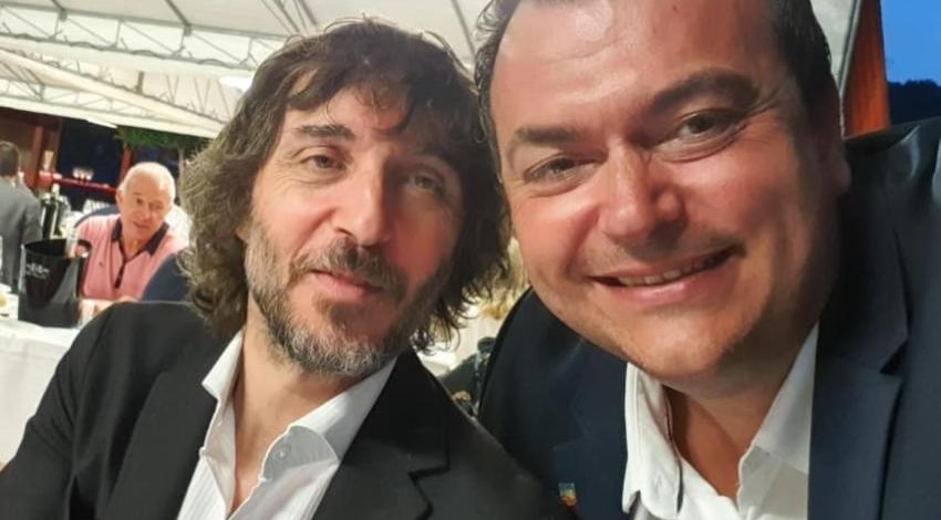 Cruciani e Formaggio alla festa di compleanno (da Facebook)