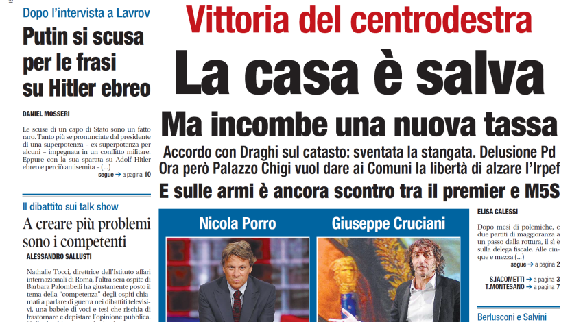 Libero del 6 maggio 2022