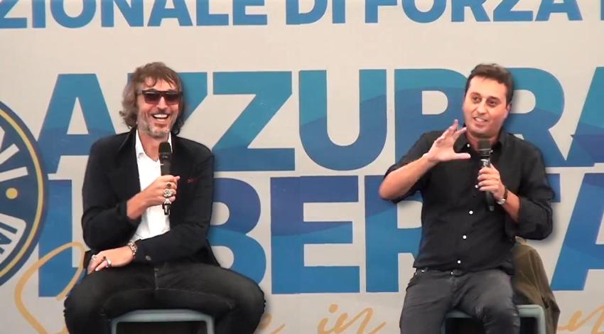 Cruciani e Parenzo alla festa Forza Italia Giovani