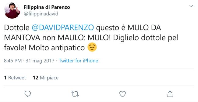 Filippina di Parenzo tweet 1