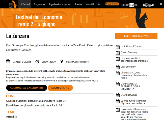 La Zanzara live a Trento